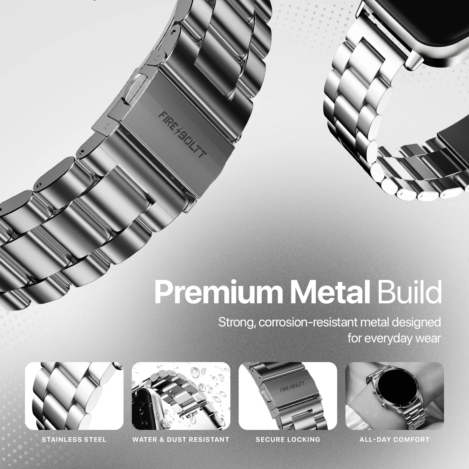 MetalEdge Stainless Steel Chain Straps 22mm - Image 12