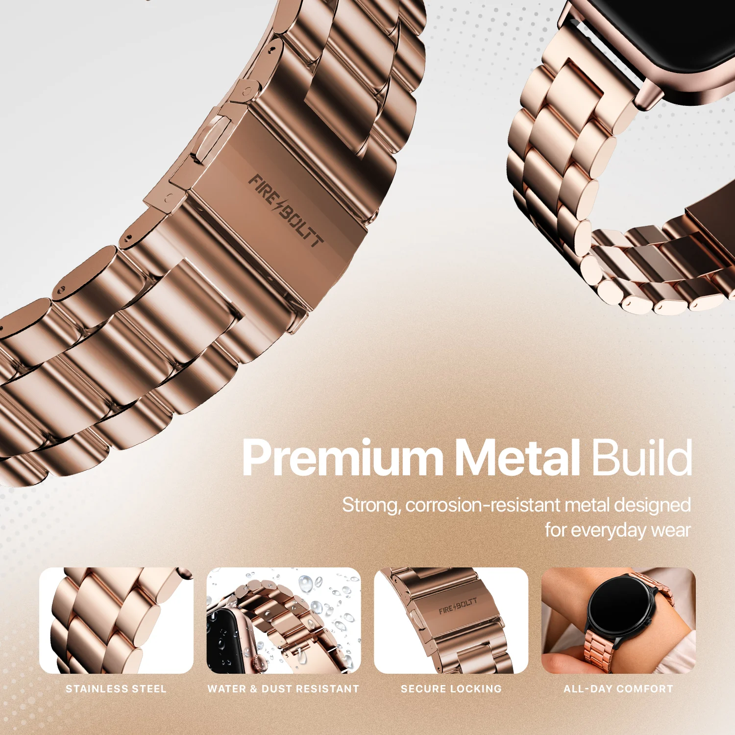 MetalEdge Stainless Steel Chain Straps 22mm - Image 8