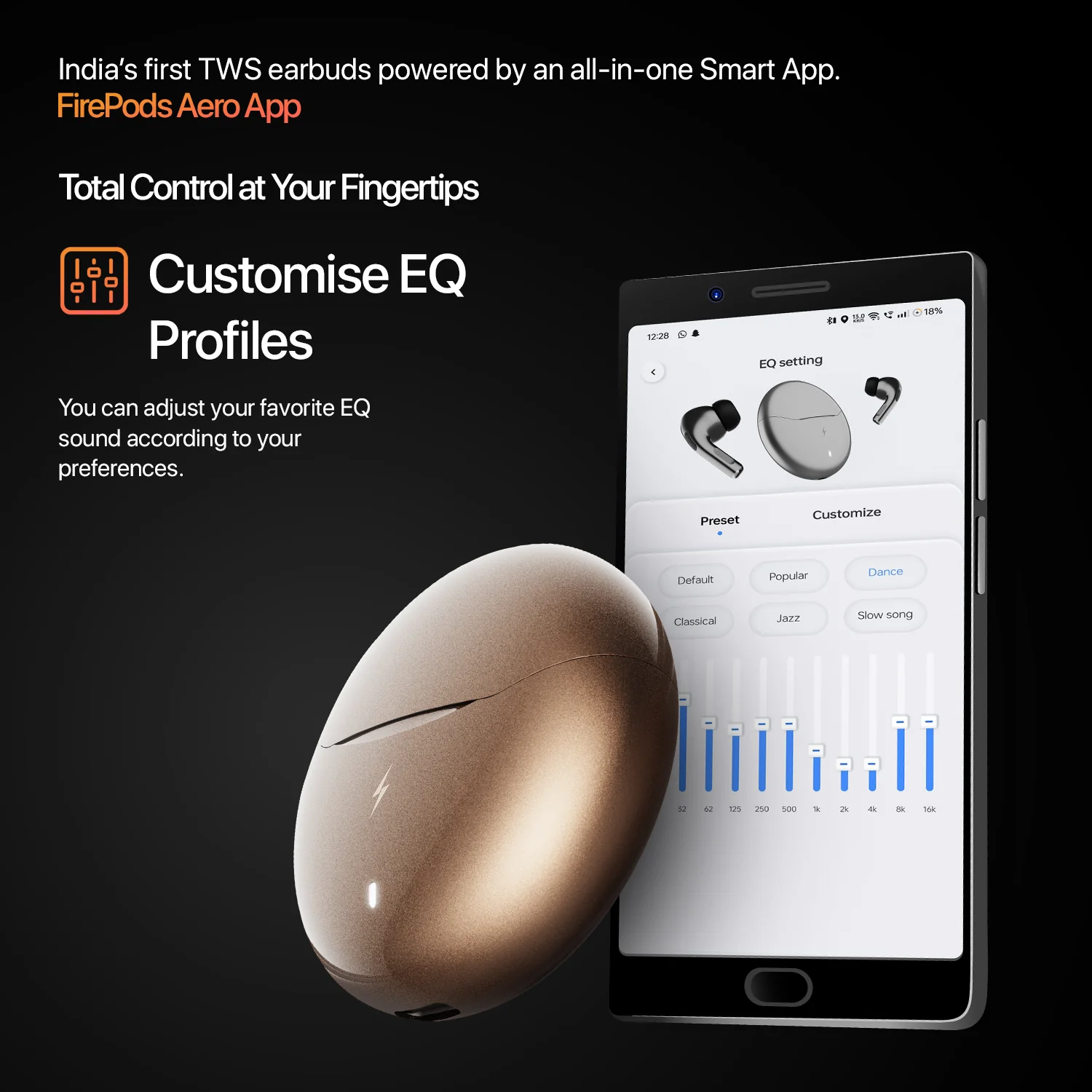 FirePods Aero Ultra TWS - Gold Metalic - Image 5