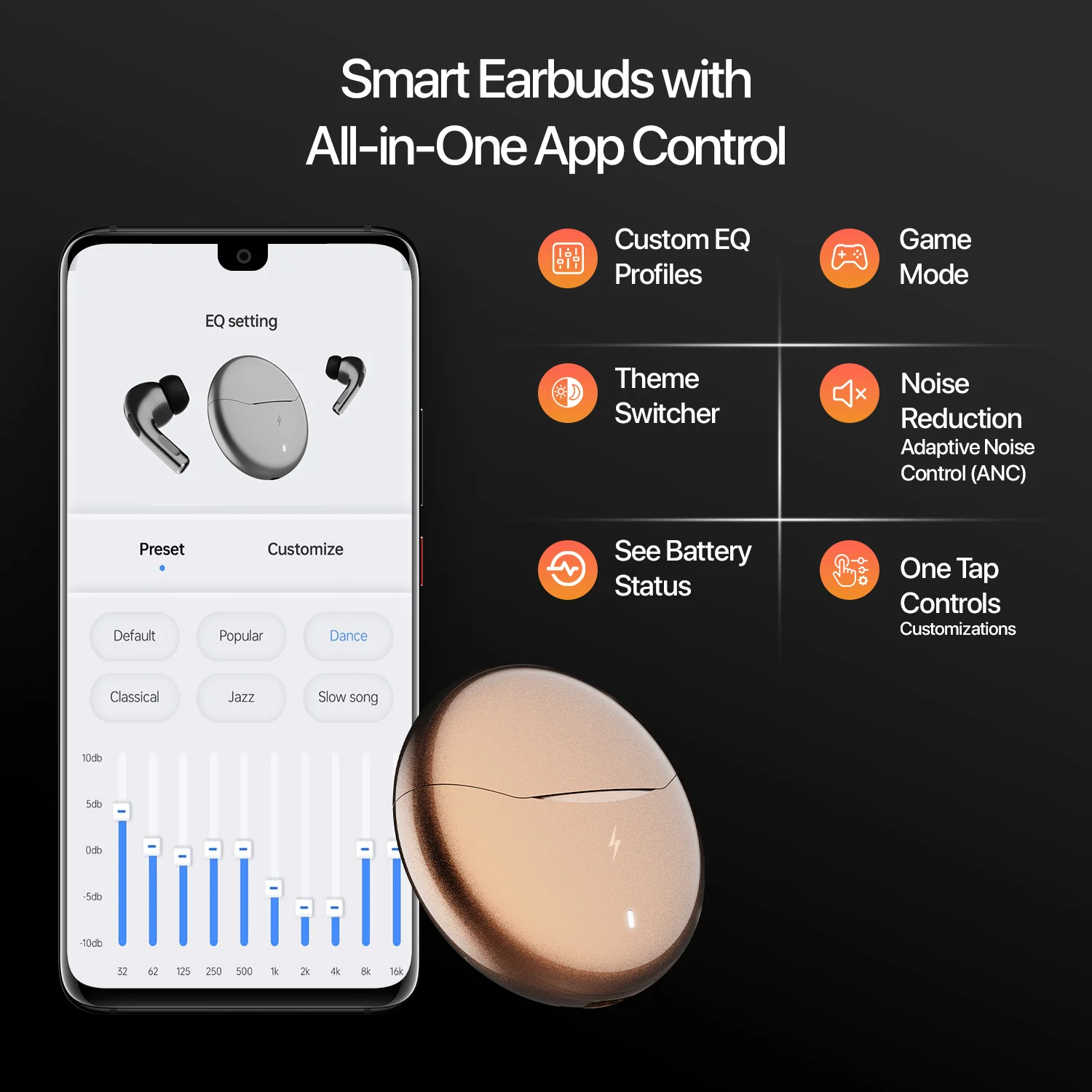FirePods Aero Ultra TWS - Gold Metalic - Image 6